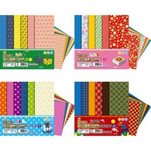 양면 무늬패턴 큰색종이 4종 모음, 02) 무늬패턴 큰색종이 꽃2