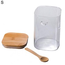 Storage Jar Transparent Airtight Glass Tank Multifunctional Grain Container with Sealed Lid for Kitc, 01 공간_01 M