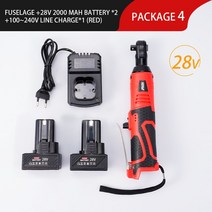 전동라쳇 임팩렌치 깔깔이바 호환 12V 18V 임팩트 렌치 무선 충전식 전기 38 인치 직각 래칫 드라이버 전동, 08 28V Red 2Battery_01 미국