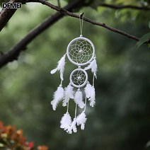 DFMEI MS6080 더블링 사틴라인 파모포몽 홈 깃털 공예품 벽식 차량용 홀더, DFMEI 흰색, 11*45CM