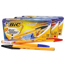 빅볼 오렌지화인 볼펜 0.7mm 12입 검정, 2개