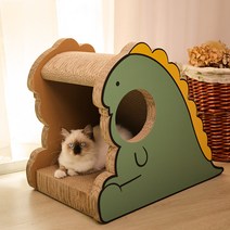 고양이 스크래쳐 멍묘인 라이 캣소파 스크레쳐 라운드, 귀여운 쿨 옐로우 치킨 대형 컬렉션 플러스
