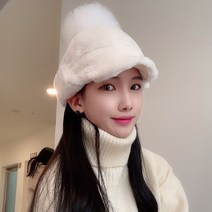 라쿤왕방울 밍크 숏챙 와이어 귀달이 모자 3color