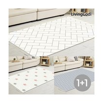 [리빙코디] 2개구성 다용도 리빙매트 100x200 / 발코니 거실 놀이방매트, 색상:06.리빙매트100-베이비스타 1+1