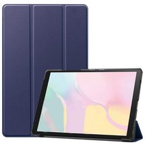 Huawei MediaPad T5 10.1 AGS2-L09 케이스 PU 가죽 트라이 폴드 전자 책 화웨이 AGS2-W09 태블릿 슬리브 스탠드 커버, [01] T5 101, [03] Navy Blue