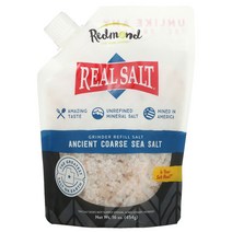 Redmond Trading Company Real Salt Ancient Coarse Sea Salt Grinder Refill Salt 16 oz (454 g) 1팩