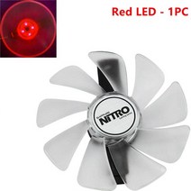 그래픽카드 팬 수리 부품 95mm cf1015h12d dc 12v 쿨러 cpu 교체 사파이어 radeon nitro rx470 rx480 rx570 4g rx 580 8gb, 협력사, 레드 led 1 개