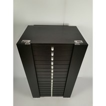 안경수납함 케이스 정리 안경원 이동식 업소용, 블랙16단(광학잠금장치없음)288개수납