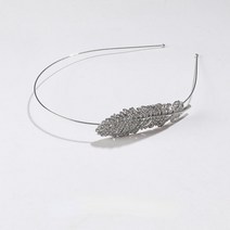 SURBORT 분위기 고급스런 깃털 헤어밴드 여성 프린세스 다이아몬드백 초광택 나뭇잎 헤어밴드