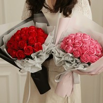 비누꽃 장미꽃다발 (30송이) [5color], 레드