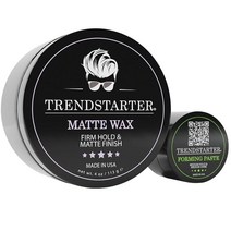 TRENDSTARTER - MATTE WAX 113.4 단단한 고 매트 마감 소모품 소진 시 무료 여행용 사이즈 샘플 포함 2023년 봄 향수 남성용 헤어 제품 프리미엄 수성 올데