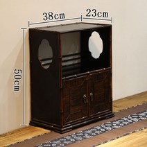 원목 고재 낮은수납장 선반 장식장 빈티지가구 엔틱가구, 딥브라운 엔틱장