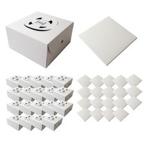 포장대장 케익상자 2호 + 받침 250 x 250 x 125 mm, 혼합색상, 20개