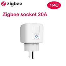 Tuya 스마트 지그비 플러그 20A EU 콘센트 3680W 전력계 Alexa 및 Tuya 허브와 호환 가능, 01 Zigbee Plug 1pcs