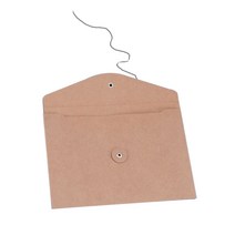 단추 달린 하도메 봉투 크라프트지 서류 각 대봉투 레트로 무지 끈달린 엽서 편지 회사 등기 클래식 케이스 A5 가로 황색