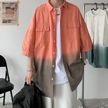 남자 여름 반팔셔츠 캐쥬얼 멋진 와이셔츠 5부 소매 타입 번 C2117P50 통제함 68 4994348873