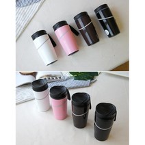 미끄럼방지 흡판 기능성 텀블러 보냉컵 스텐리스 캠핑, 블랙