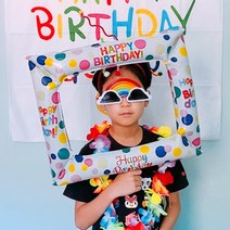 생일 풍선 액자, (2)핑크, 1개, 향