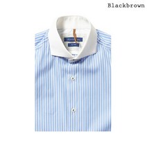 블랙브라운 스트라이프 클레릭셔츠 BSI-796st SKY