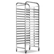 베이킹 트레이 제빵 식힘대 식판 퇴식대 거치대 랙, 15단 1열 L자형 스테인레스 스틸