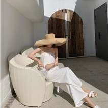 여성 점프 수트 튜브 탑 하이 웨이스트 와이드 레그 슈트 여름 스타일