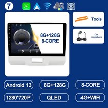 카플레이무선 카링킷 스즈키 허슬러 2014 2019 차량용 라디오 무선 카플레이 자동 RDS 와이파이 BT 4G LTE 2din 멀티미디어 비디오 없음 안드로이드 13, 7.7