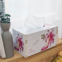 핫핑크 사각 각 화장지 휴지 티슈케이스 커버