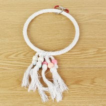 앵무장난감 새장 부품 앵무새 그네 펜던트 링 구름다리 발판 사다리 호피 모란 현봉 뜯다 기어오르기 조용 4802710087, 미니 사이즈 면 끈 그네 화이트