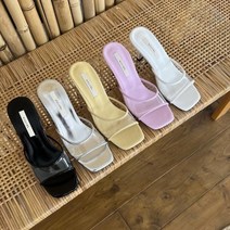 PVC 투명 뮬 슬리퍼 샌들