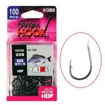 [붕어하늘] 해동 드림훅 감성돔 바늘 100개입(NSB 블랙니켈흑침)/지누 바늘/덕용 바늘/대물바늘/낚시 바늘, 감성돔 흑침2호