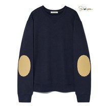 남자 여자 맨투맨 스웨트 셔츠 JOJILONG SUPIMA NOIL ELBOW STITCH SWEATSHIRT NAVY 수피마 노일 엘보우 스티치 스웻셔츠 네이비