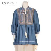 인베스트 인베스트 에스닉자수린넨블라우스_VJM1BL5241