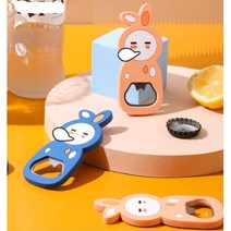 귀여운 캐릭터 병따개 실리콘 자석 음료수 오프너, 1개, 그린