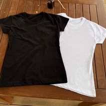 감성갤러리 여성용 슬림핏 30수 라운드넥 면100% 기본 무지 반팔 티셔츠 2개[국내제작]