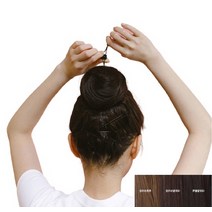 승무원머리망 상고머리 편의점머리망 당고머리 똥머리가발똥머리묶는방법 업스타일 투톤브라운, 단일