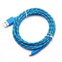 3M USB 케이블 데이터 고속 충전 나일론 니트 케이블 폰 안드로이드 c 타입 삼성 HTC LG 화웨이 샤오미 태블릿 전화 케이블, Blue, For Android