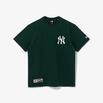 뉴에라 [뉴에라] MLB 헤비 코튼 뉴욕 양키스 티셔츠 다크그린 13086577