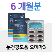 루테인 오메가3 하루한알 베타카로틴 종근당 비타민A 50대 엄마 아빠 부모님 혈액순환 혈행개선 다리저림 혈중 중성지질 개선 도움 건조한 눈 개선 홈쇼핑 프리미엄 영양제 가격 비교, 6개월, 1100mg x 60캡슐 (하루 1캡슐)