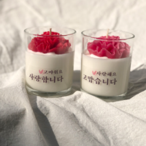 카네이션 캔들 천연 소이캔들 어버이날선물, 레드 카네이션 - 사랑합니다-복숭아