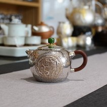 수제 순은 99.9% 핸드메이드 은다관 수제 은탕관 다도 다기 차 우리기 도구, 170ml