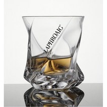 LAPHROAIG 라프로익 아일라 싱글몰트 핸드메이드 트위스트 크리스탈 위스키 글라스 220ml, 6개