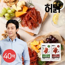 [허닭] 부드러운 닭가슴살 육포 30g 2종 40팩, 선택:01.부드러운 닭가슴살 육포 오리지널 40팩