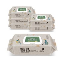 [녹색나라] 다용도 세정 물걸레 청소포(특대형) 25매 캡형 프리미엄 엠보싱원단, 6개