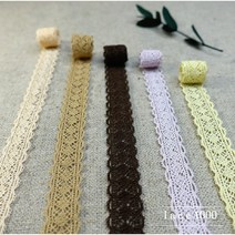 15mm 토숀레이스 토션 레이스테이프 마스크스트랩 의류부자재 리본공예, 다크브라운