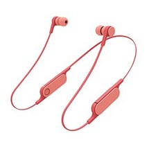 일본직발송 2. ELECOM BLUETOOTH 블루투스 이어폰 무선 BUND [1 버튼만의 간단한 기능 설계] 프로스트 레, One Size_프로스트 레드, 프로스트 레드, 상세 설명 참조0