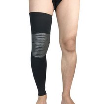 스포츠 Kneecaps 스포츠 길어진 무릎 패드 러닝 사이클링 생크 보호 길어진 다리 보호대 농구 보호 장비, Black-Silver_L | CN