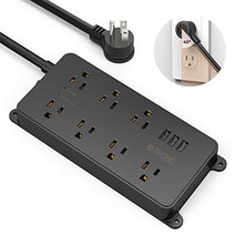 TROND Power Strip Surge Protector 10ft Long Extension Cord ETL Listed 7 Widely-Spaced Outlets with, 1