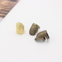 위드쏘잉 가죽공예골무 투구형 쇠골무 (2size), 엔틱 M, 1개