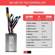KT 전기 자전거 컨트롤러 브러시리스 조명 기능 액세서리 36V 48V 250W 750W, 4.17A SM WP Sinewave