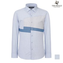 인디안 TREMOLO 컬러 블록 코튼 셔츠_ TRRNLUS1366